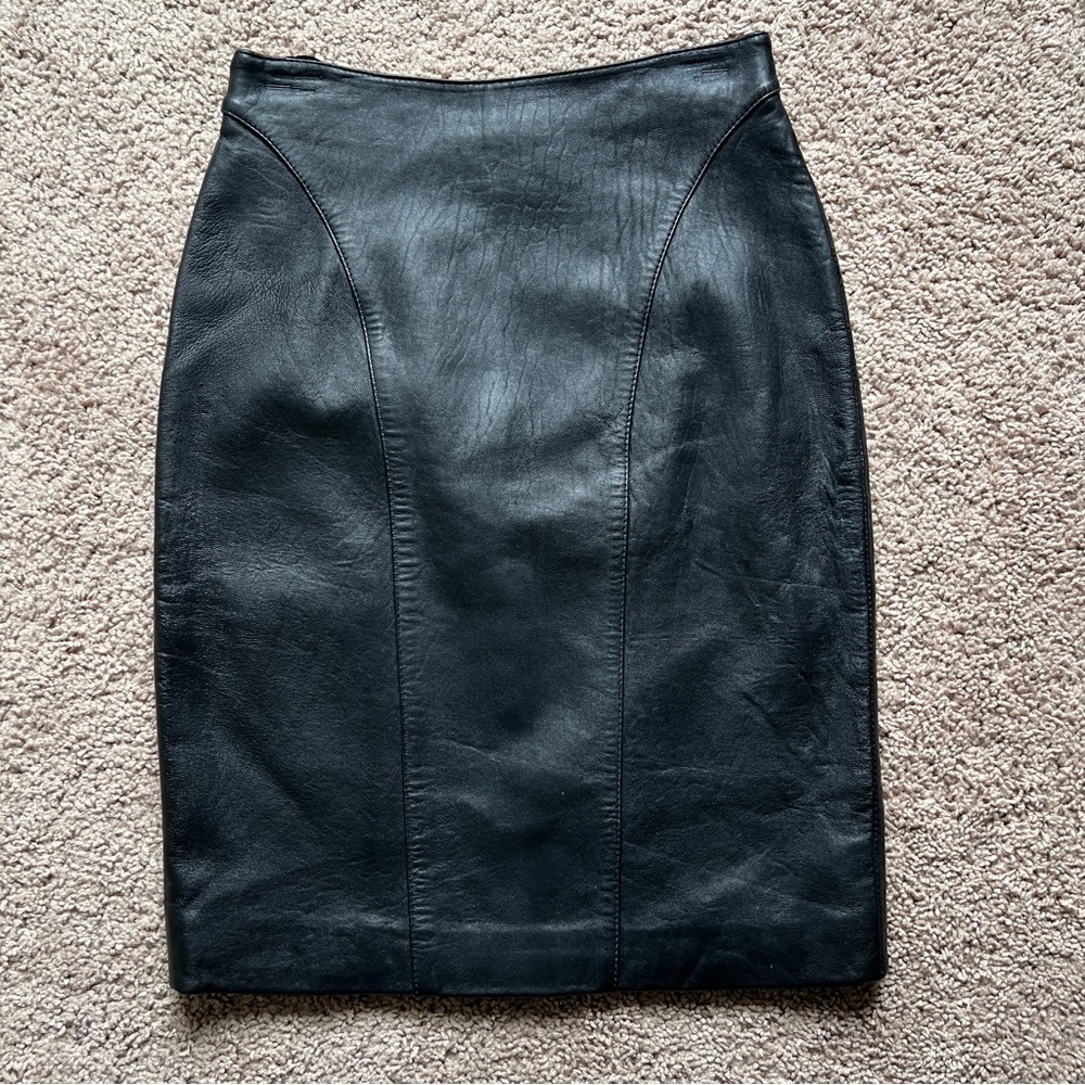 Casual Corner Leather Skirt